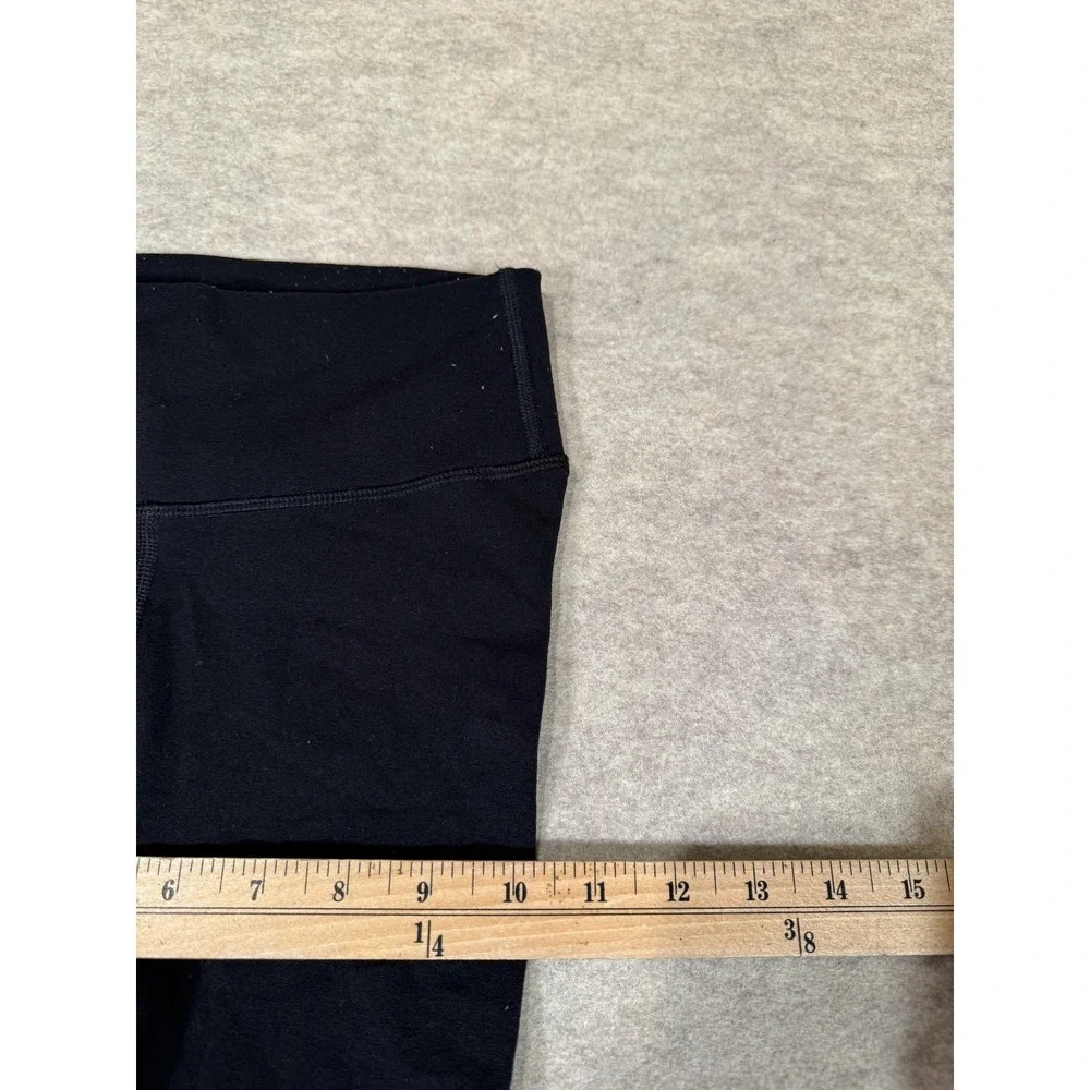 Lululemon Leggings Womens 2 Black‎ High Rise Ankle Jacquard Knit Yoga Athletic